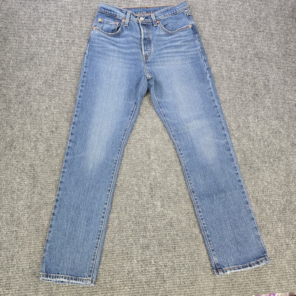 Levi's 501 Jeans Women's 28x30 Light Blue Wash Button Fly Straight